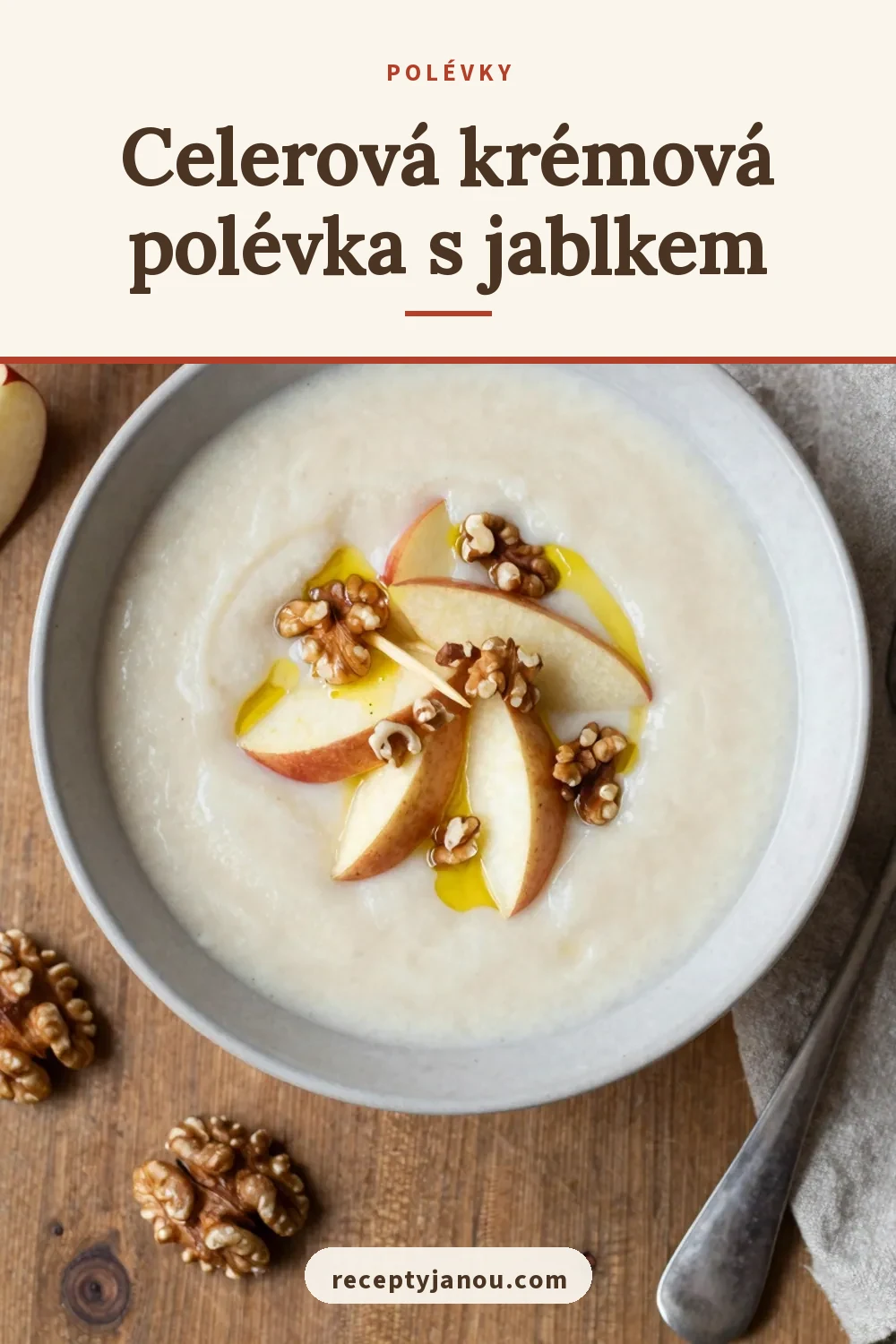 Celerová krémová polévka s jablkem