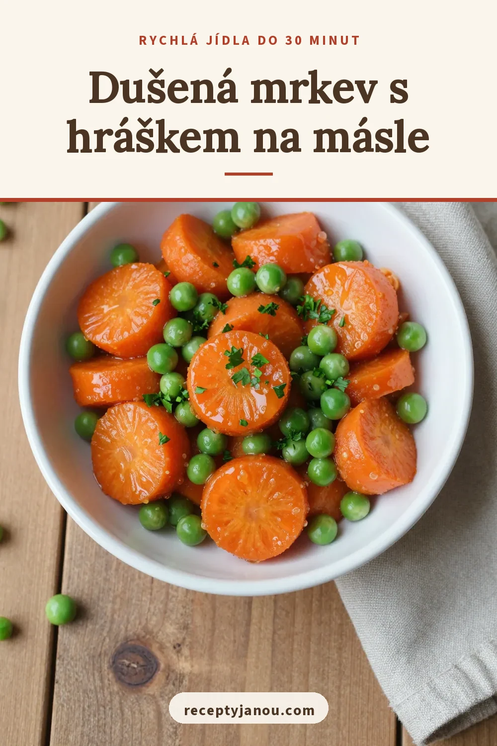 Dušená mrkev s hráškem na másle