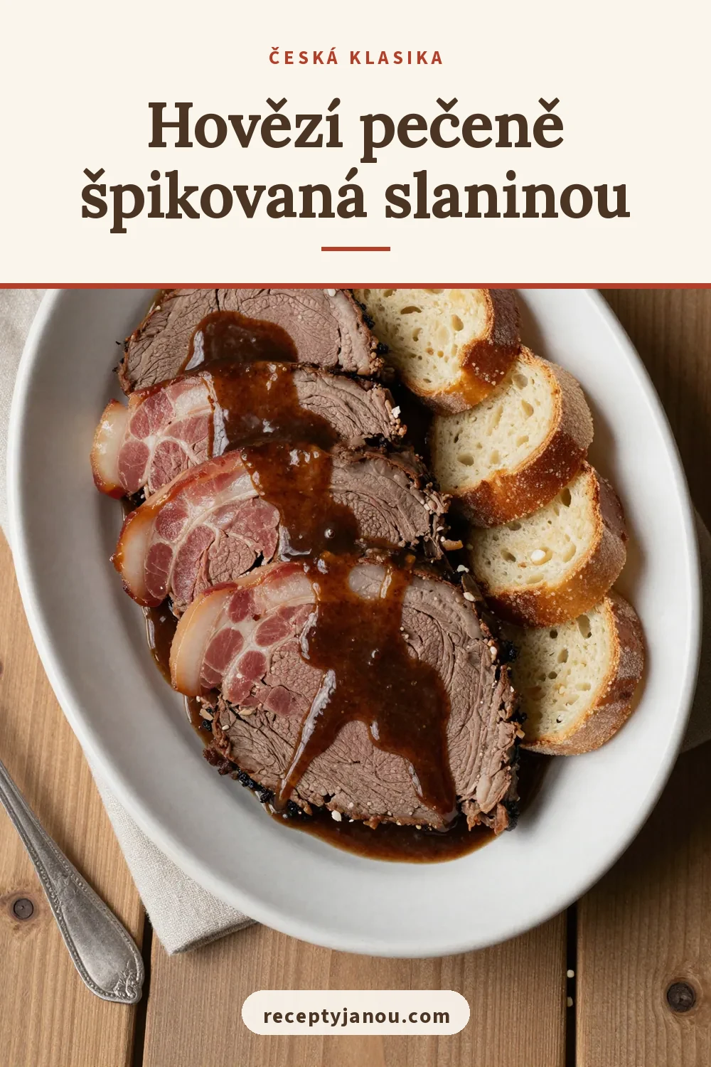 Hovězí pečeně špikovaná slaninou