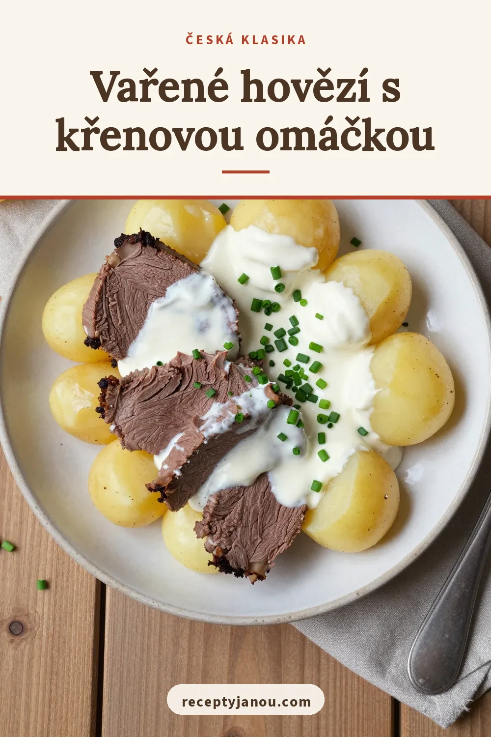 Vařené hovězí s křenovou omáčkou
