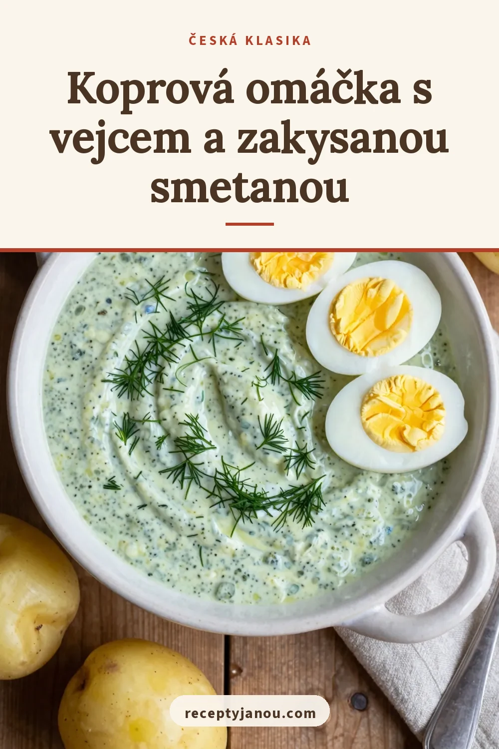 Koprová omáčka s vejcem a zakysanou smetanou