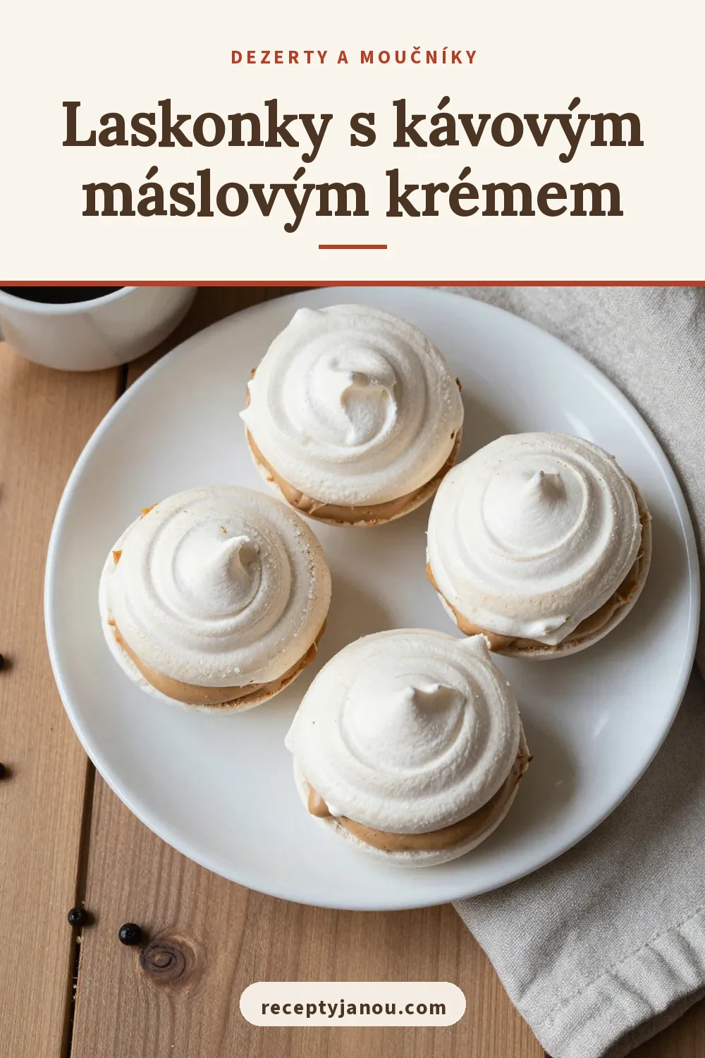 Laskonky s kávovým máslovým krémem