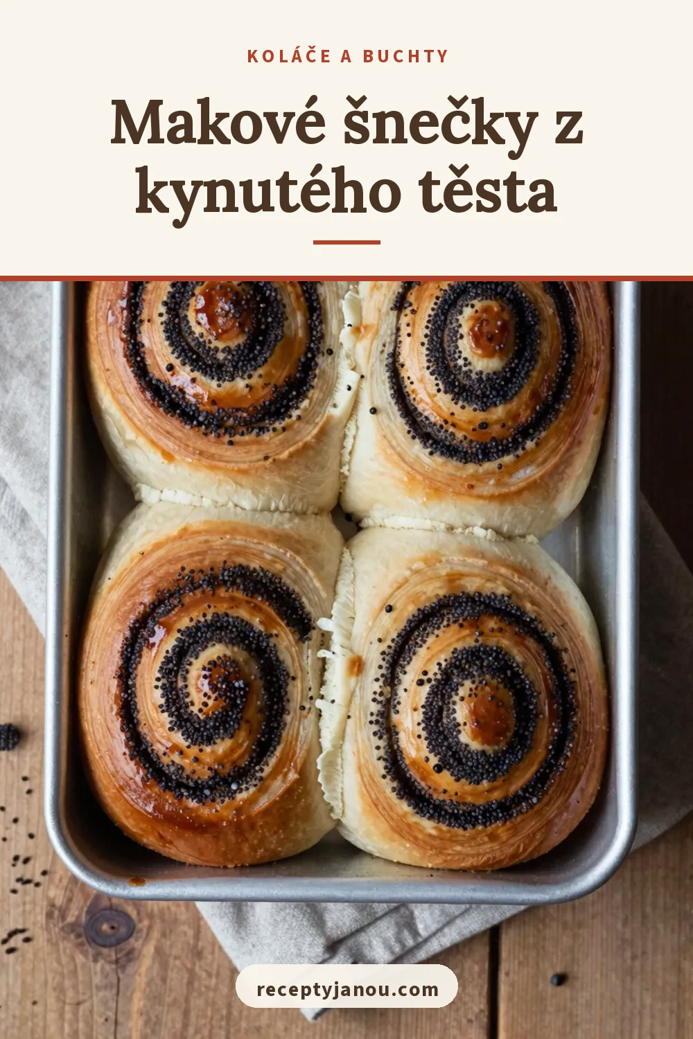 Makové šnečky z kynutého těsta