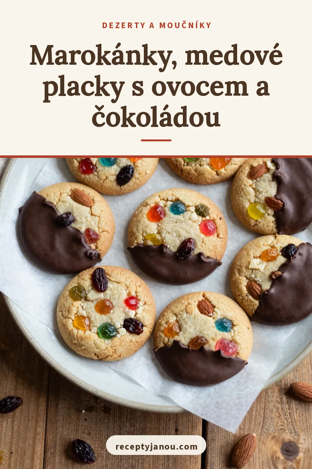 Marokánky, medové placky s ovocem a čokoládou