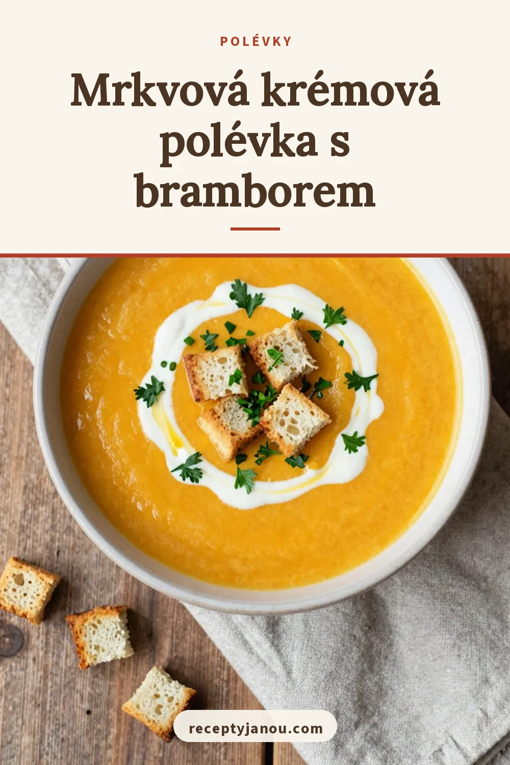 Mrkvová krémová polévka s bramborem