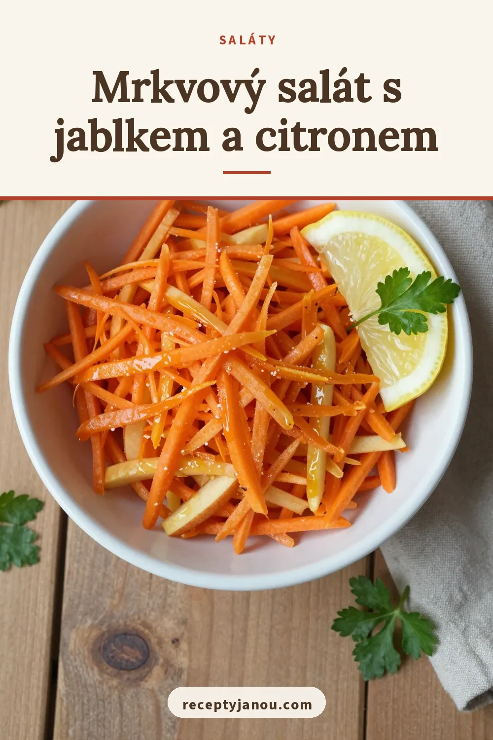 Mrkvový salát s jablkem a citronem