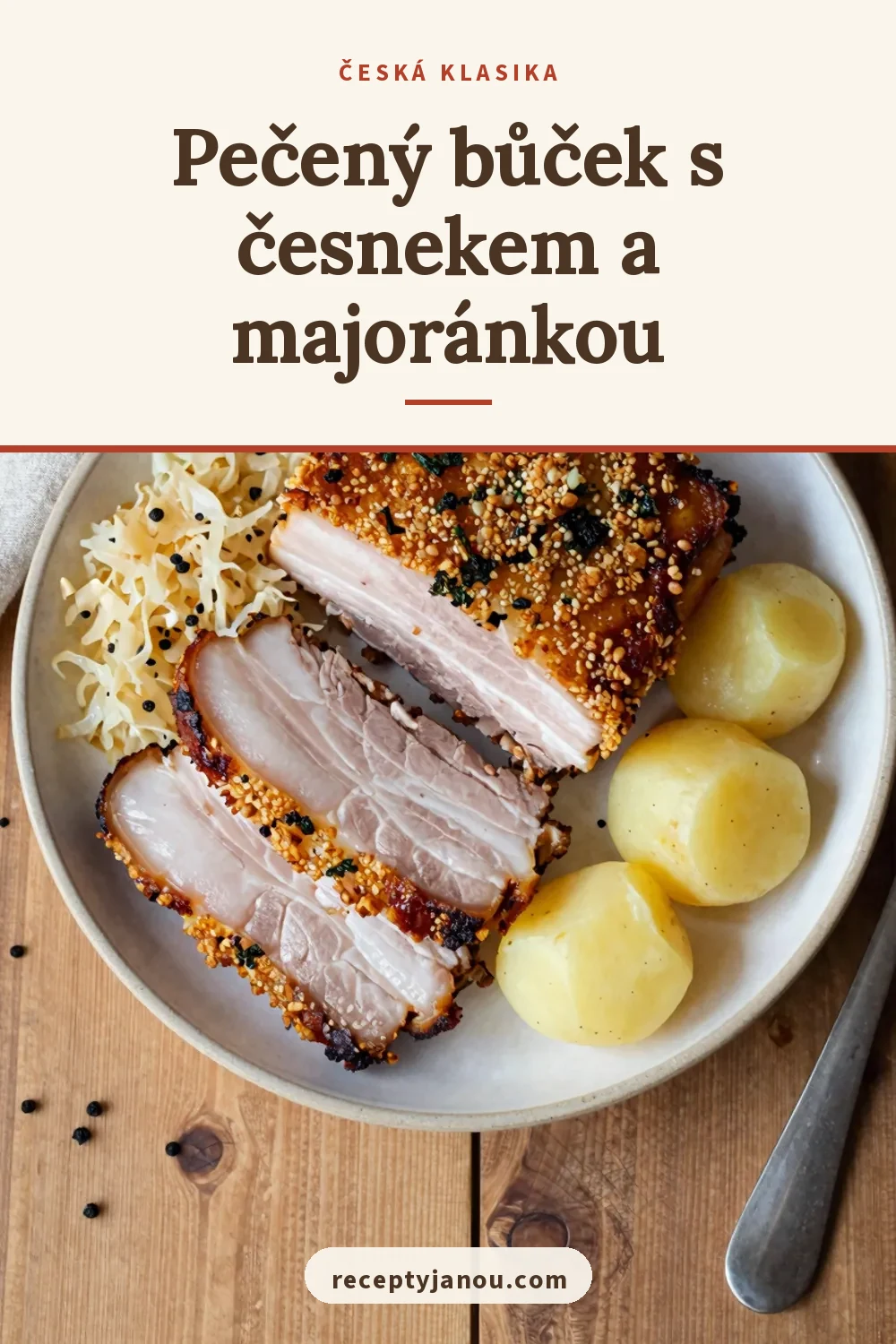 Pečený bůček s česnekem a majoránkou