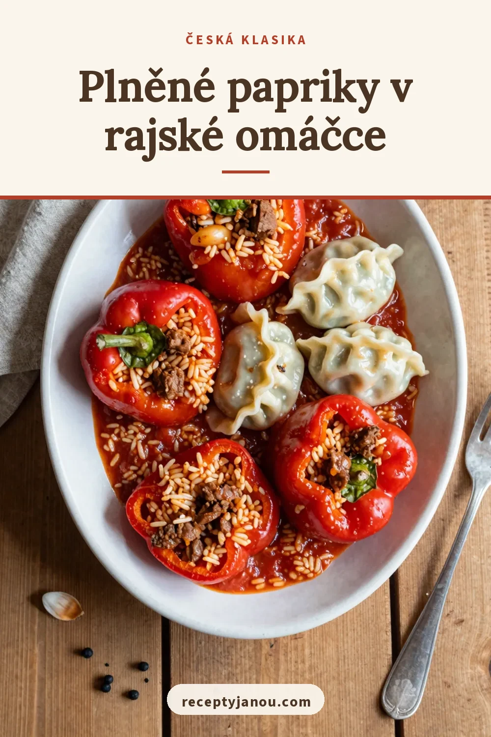 Plněné papriky v rajské omáčce