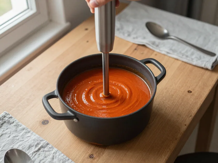Polévka rozmixovaná do sametové hladkosti