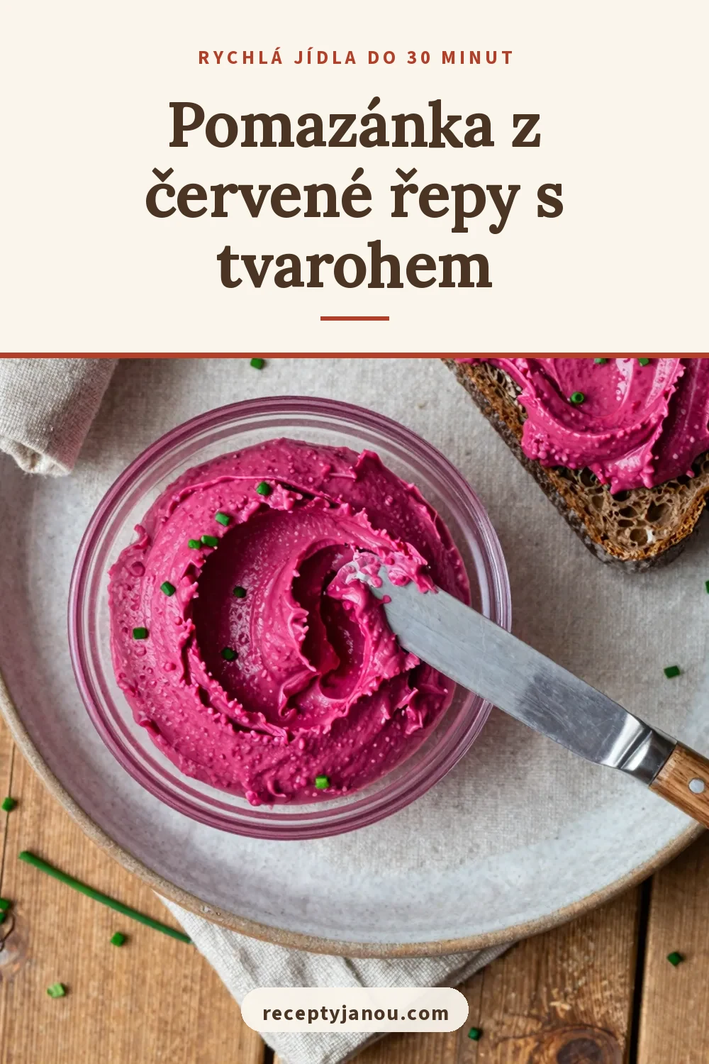 Pomazánka z červené řepy s tvarohem