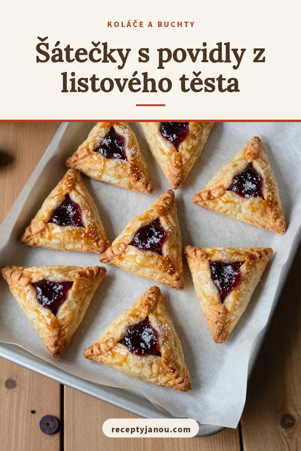Šátečky s povidly z listového těsta