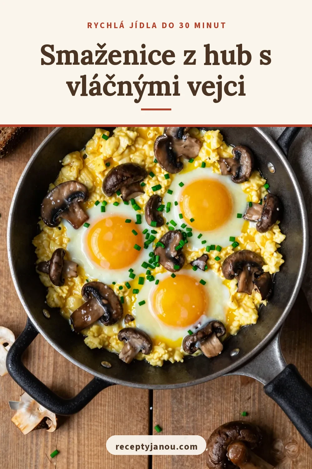 Smaženice z hub s vláčnými vejci