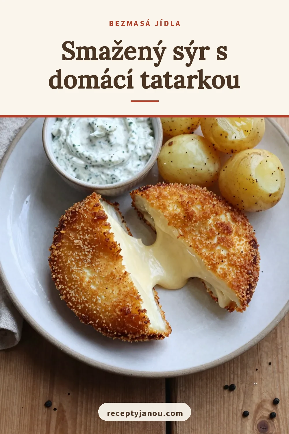 Smažený sýr s domácí tatarkou