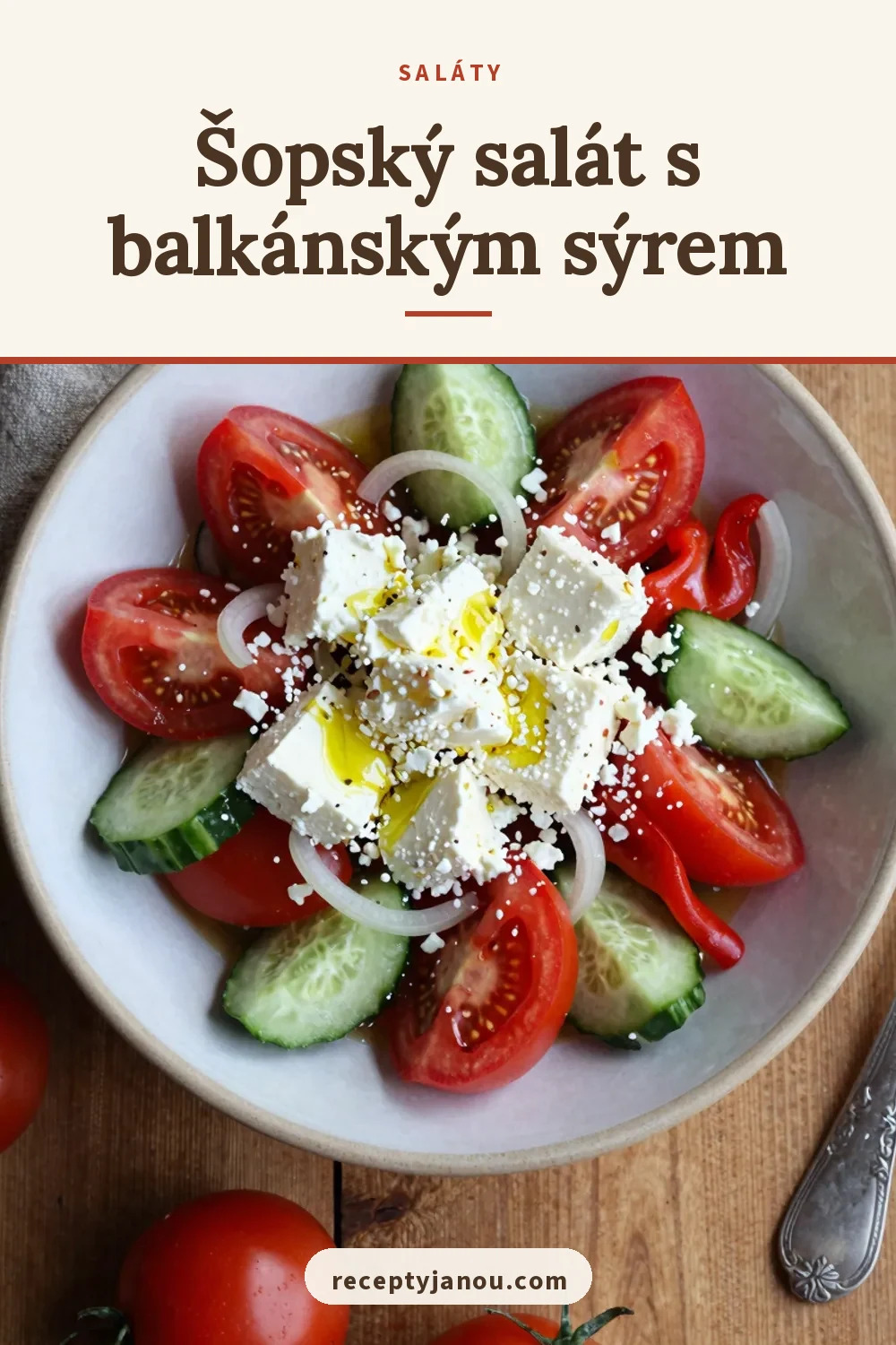 Šopský salát s balkánským sýrem