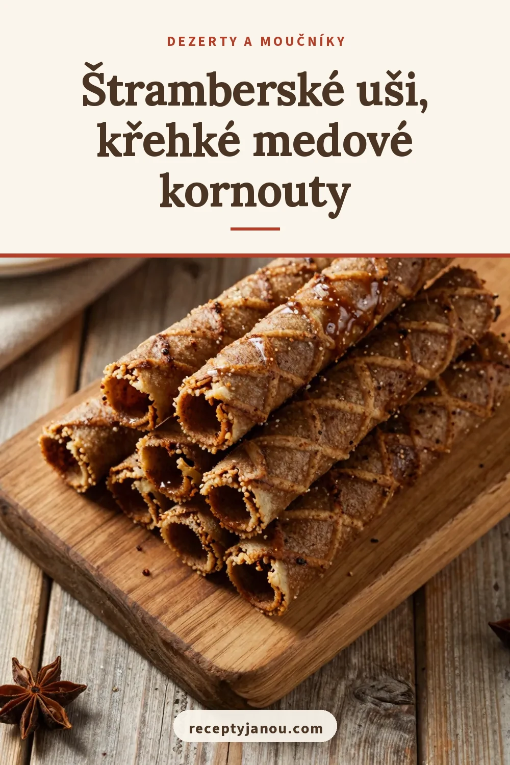 Štramberské uši, křehké medové kornouty
