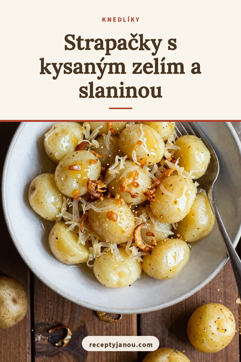 Strapačky s kysaným zelím a slaninou
