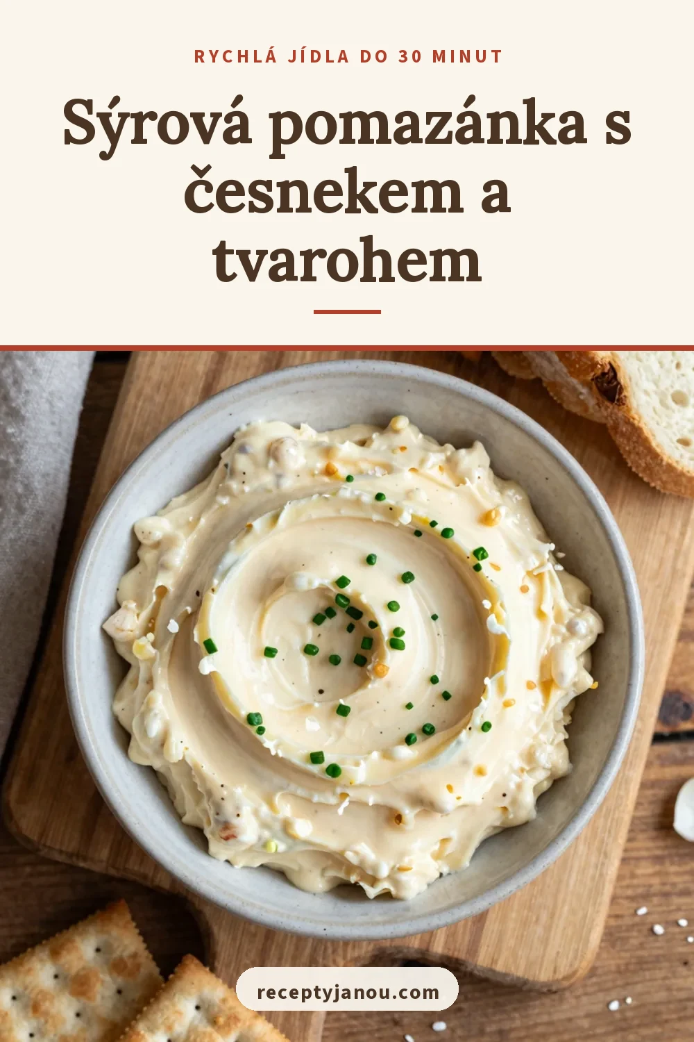 Sýrová pomazánka s česnekem a tvarohem