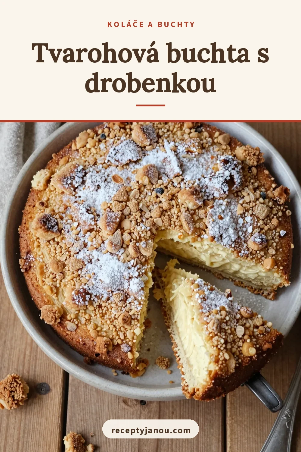 Tvarohová buchta s drobenkou