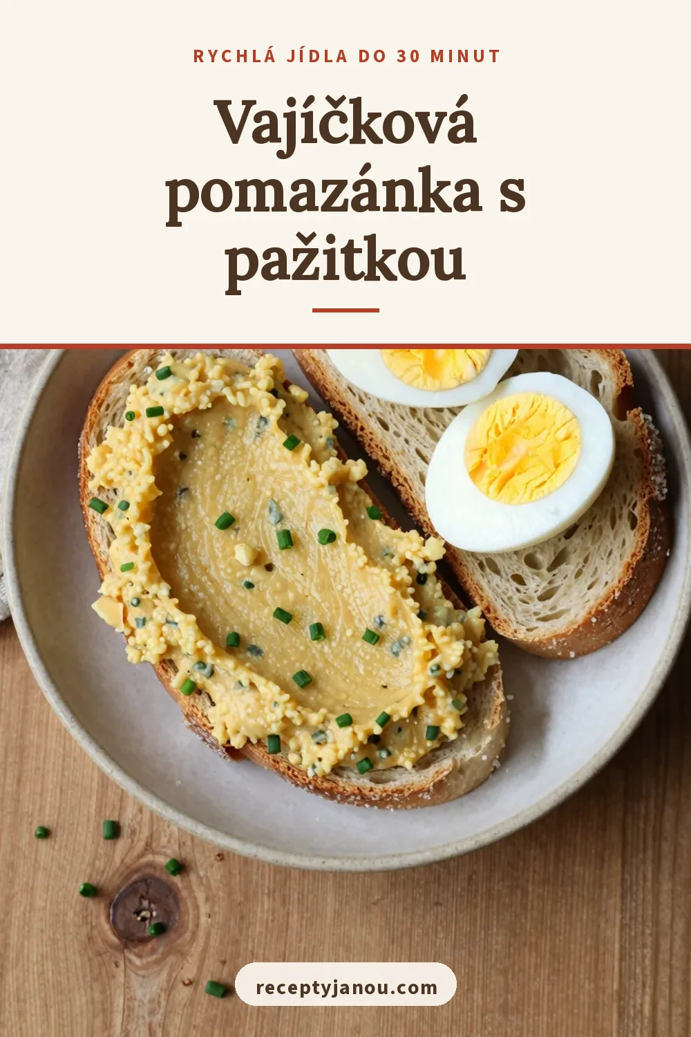 Vajíčková pomazánka s pažitkou