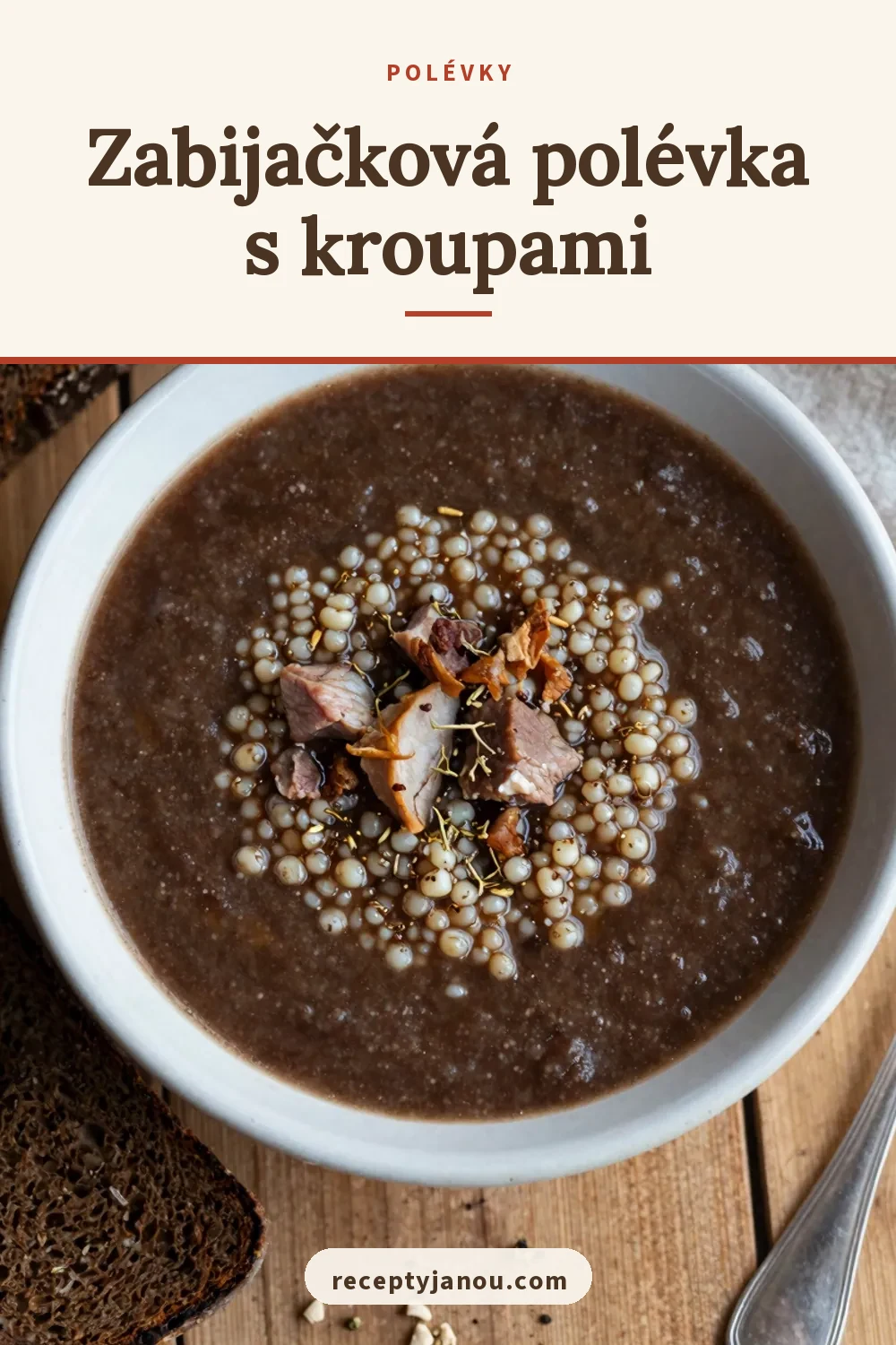 Zabijačková polévka s kroupami