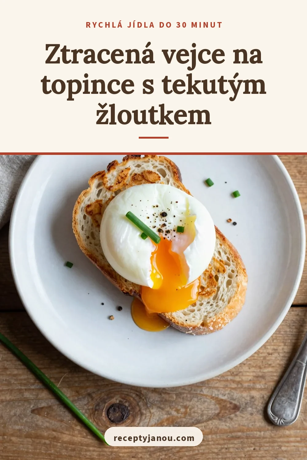 Ztracená vejce na topince s tekutým žloutkem